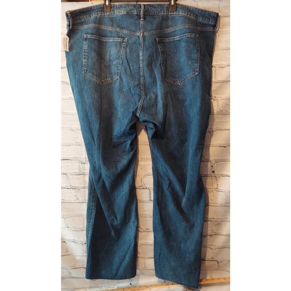 Old Navy Kicker Women Plus 28 Button Fly Jean Blue Boot Cut Extra High Rise NWT - Picture 7 of 9